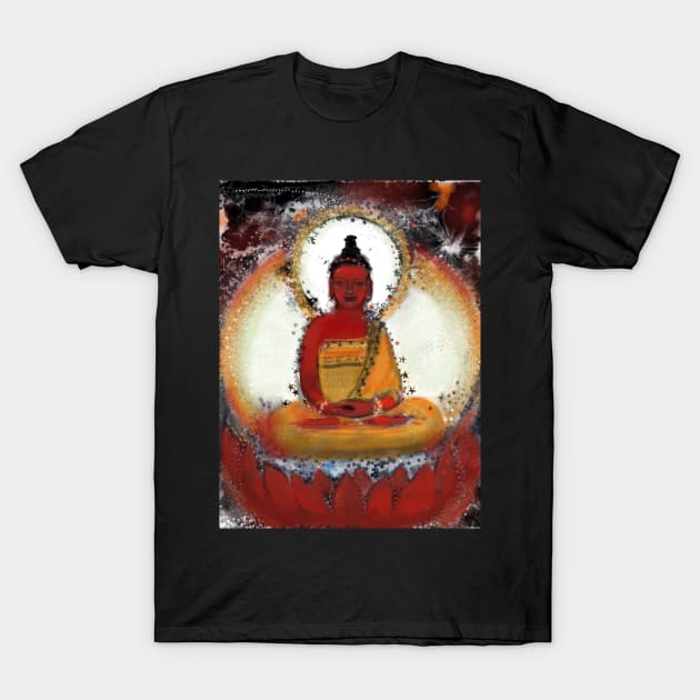 Amitabha - Red Buddha of the West T-Shirt by Visuddhi